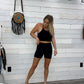 Black Biker Babe Shorts