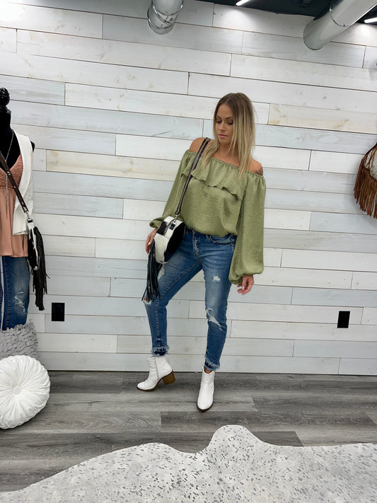 Olive Bell Off Shoulder