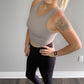 TEXTURED SEAMLESS CROP TANK 3 colors