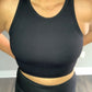 TEXTURED SEAMLESS CROP TANK 3 colors