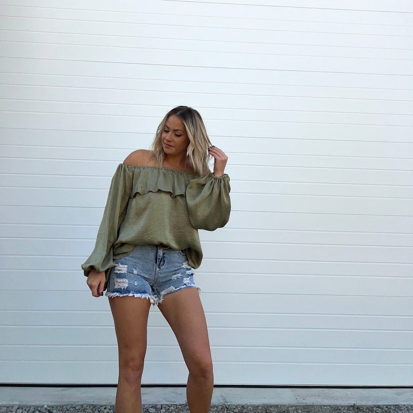 Olive Bell Off Shoulder