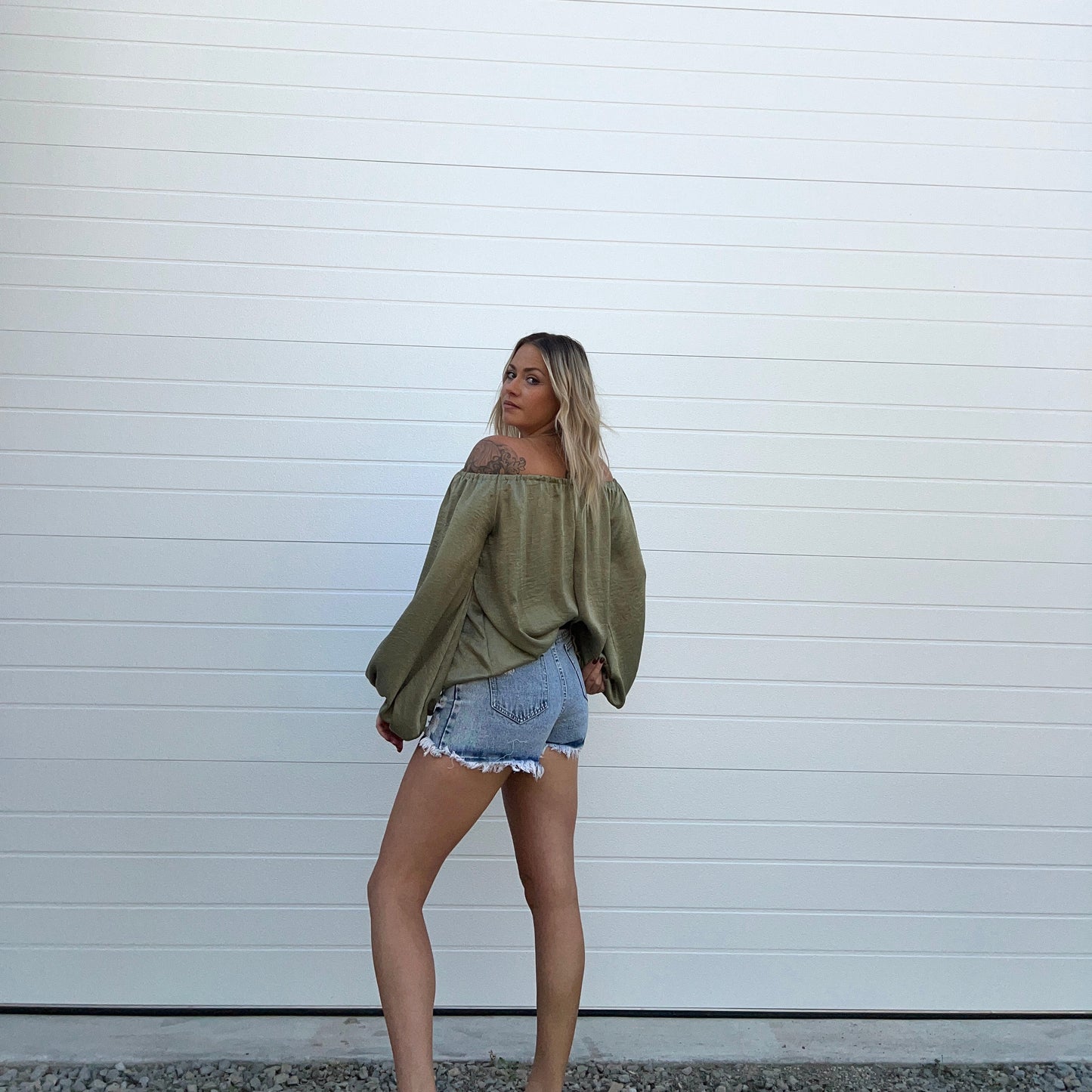 Olive Bell Off Shoulder