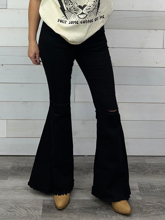 Black Flare Jeans